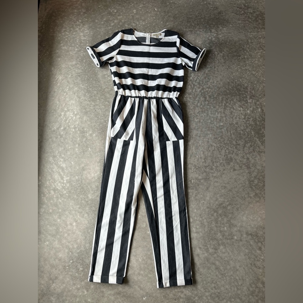 Polagram Stripped Jumpsuit with pockets
